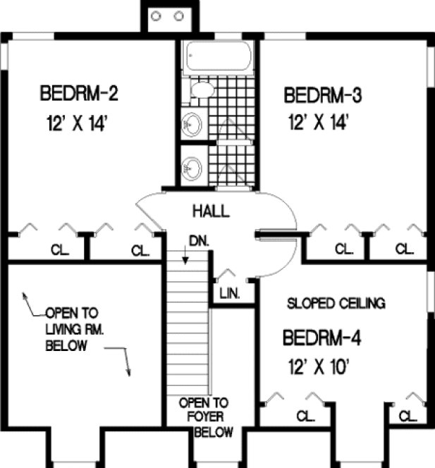 Second Floor Plan for House Plan #380979