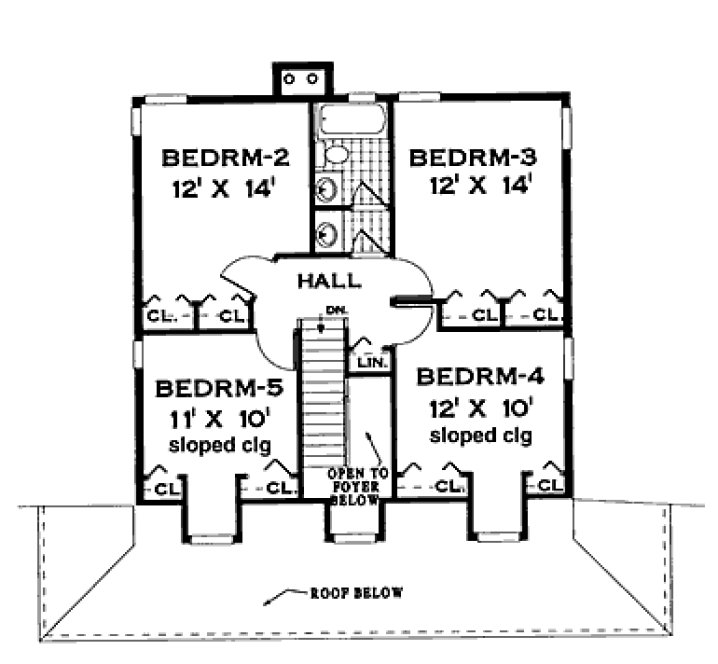 Second Floor Plan for House Plan #382089