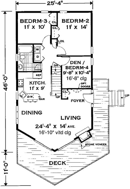 Main Floor Plan for House Plan #384089