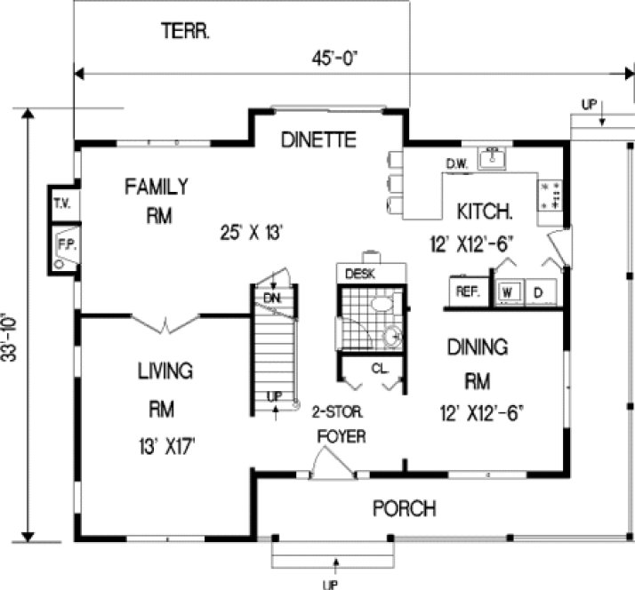 Main Floor Plan for House Plan #387089