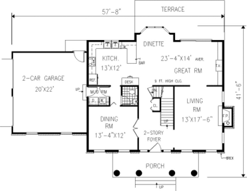 Main Floor Plan for House Plan #388089