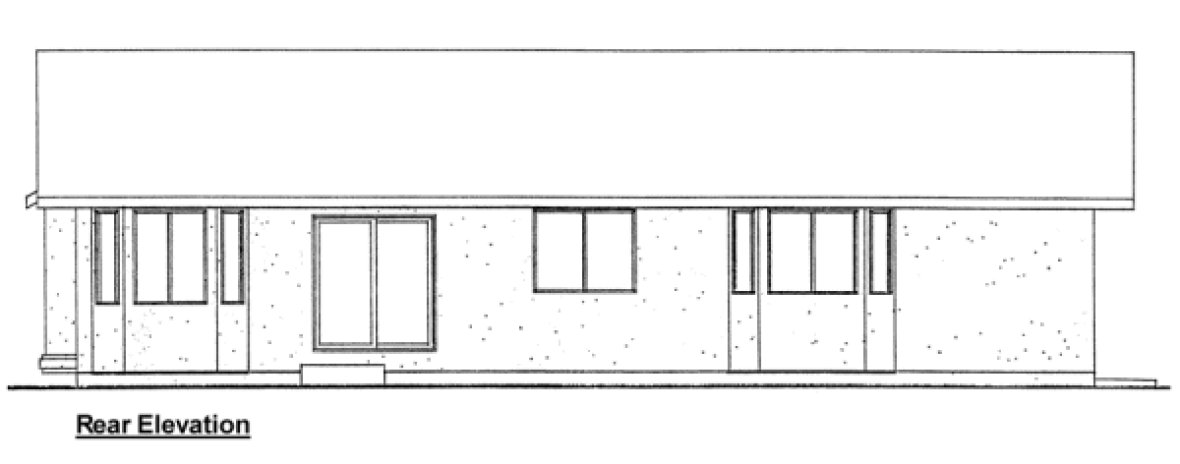 Rear Elevation for House Plan #201142