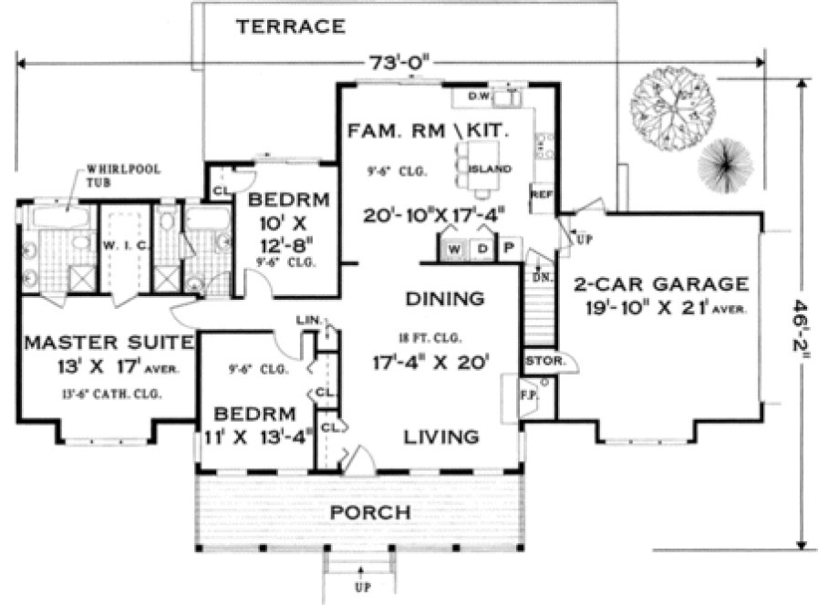 Main Floor Plan for House Plan #381189