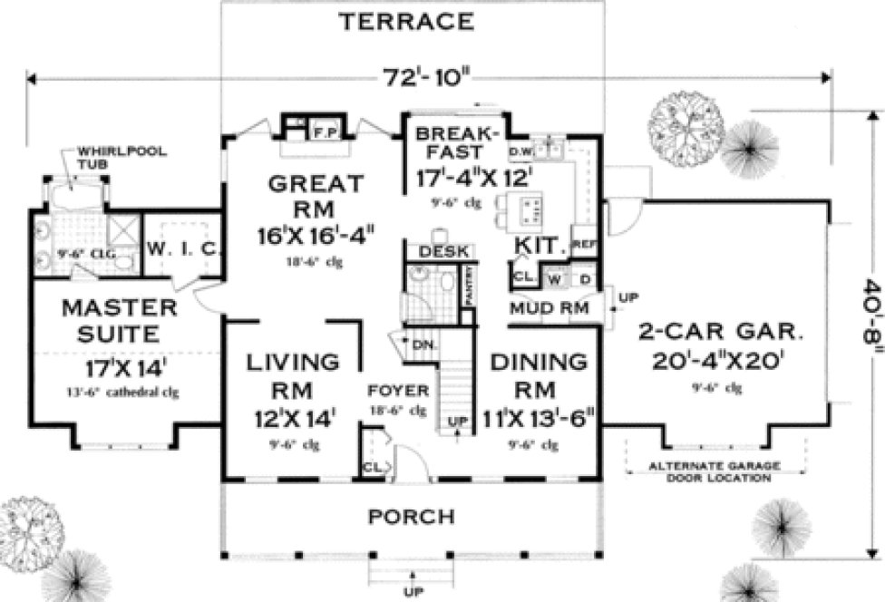 Main Floor Plan for House Plan #386189