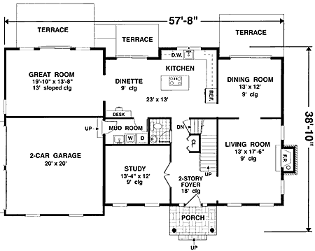 Main Floor Plan for House Plan #389099