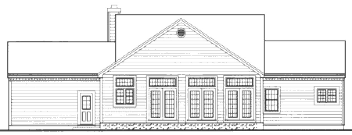 Rear Elevation for House Plan #380199