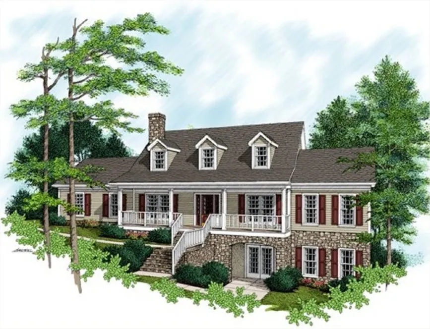 Full Rendering for House Plan #275132