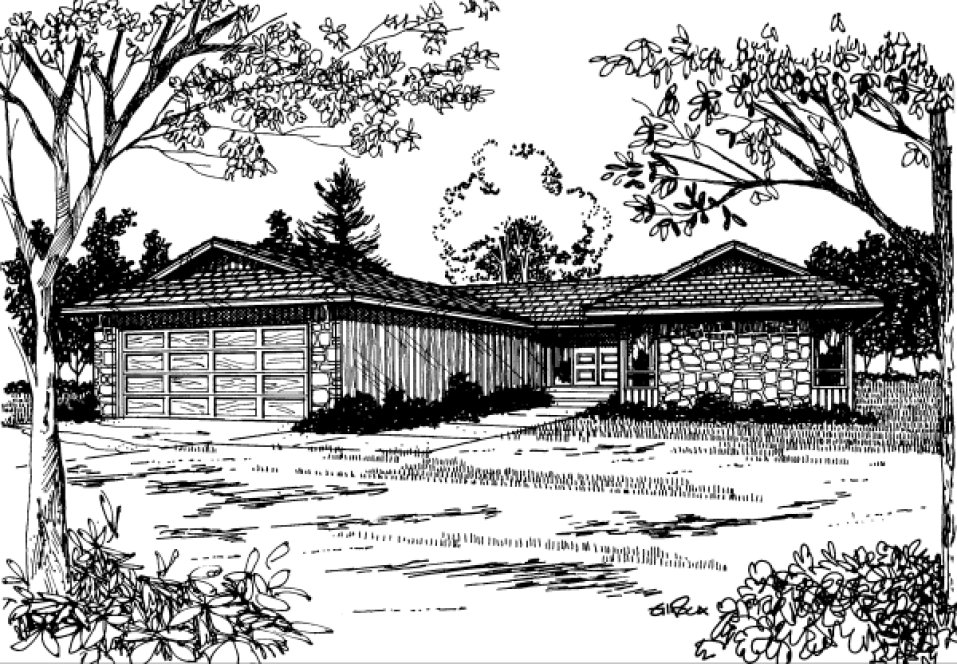 Full Rendering for House Plan #200247