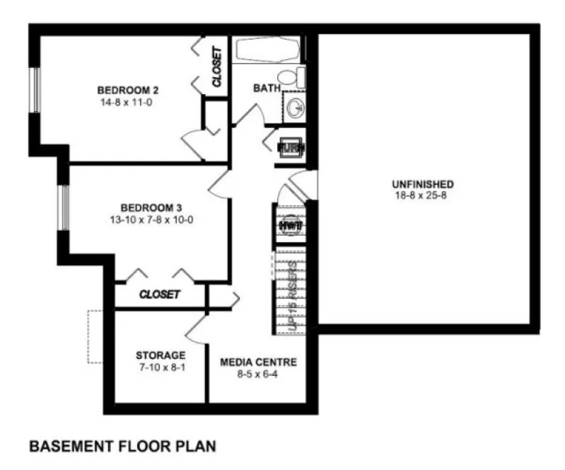 Basement Plan for House Plan #195046