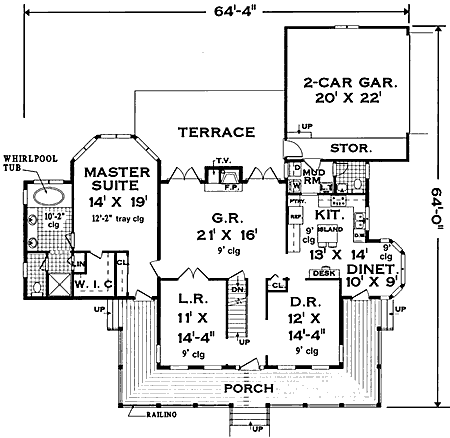 Main Floor Plan for House Plan #380199