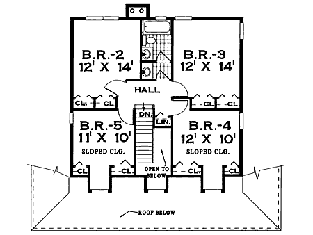 Second Floor Plan for House Plan #380199