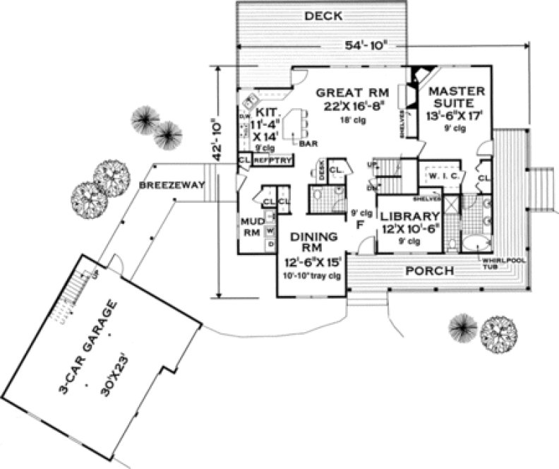 Main Floor Plan for House Plan #385199