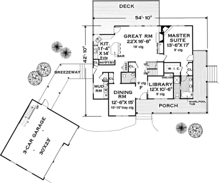 Main Floor Plan for House Plan #385199