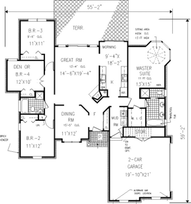 Main Floor Plan for House Plan #388199