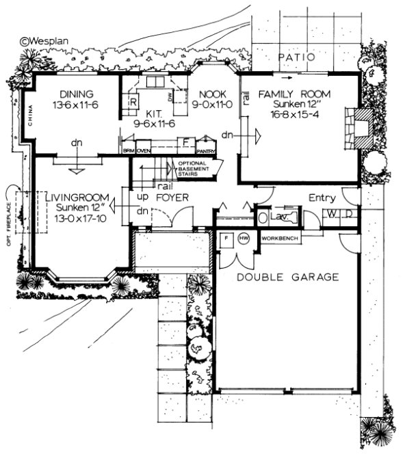 Main Floor Plan for House Plan #200248