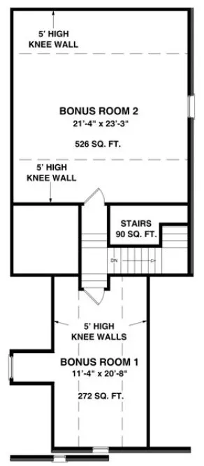 Attic Plan for House Plan #270281