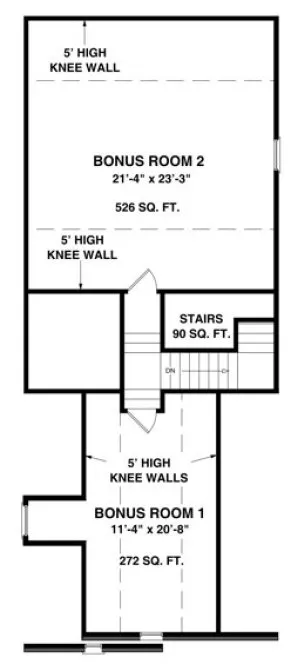 Attic Plan for House Plan #271281