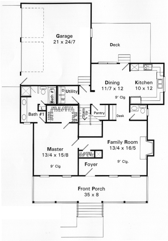 Main Floor Plan for House Plan #115371