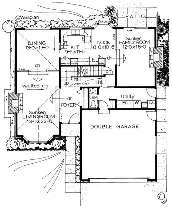 Main Floor Plan for House Plan #200249