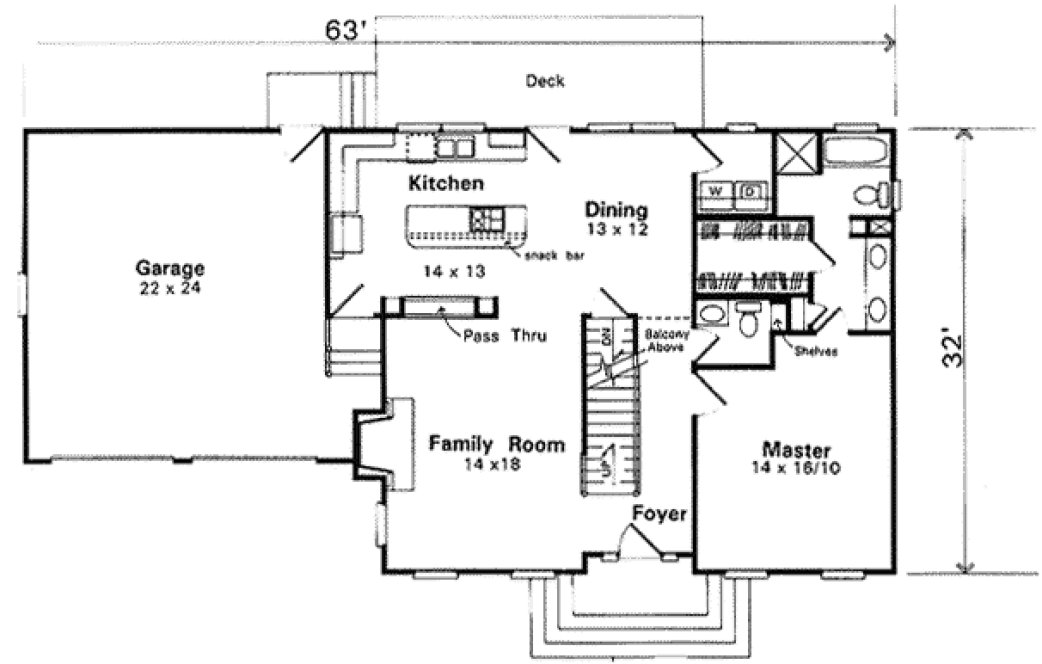 Main Floor Plan for House Plan #110871