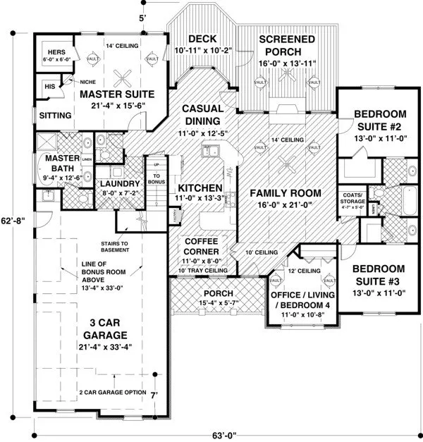 Main Floor Plan for House Plan #275202