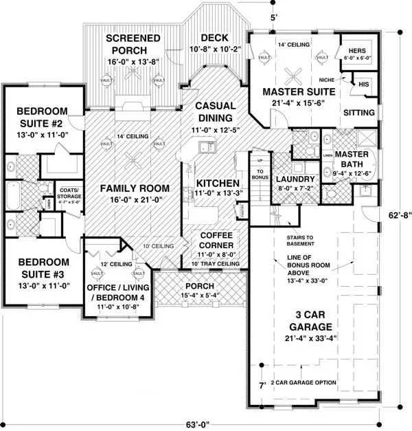 Main Floor Plan for House Plan #276202