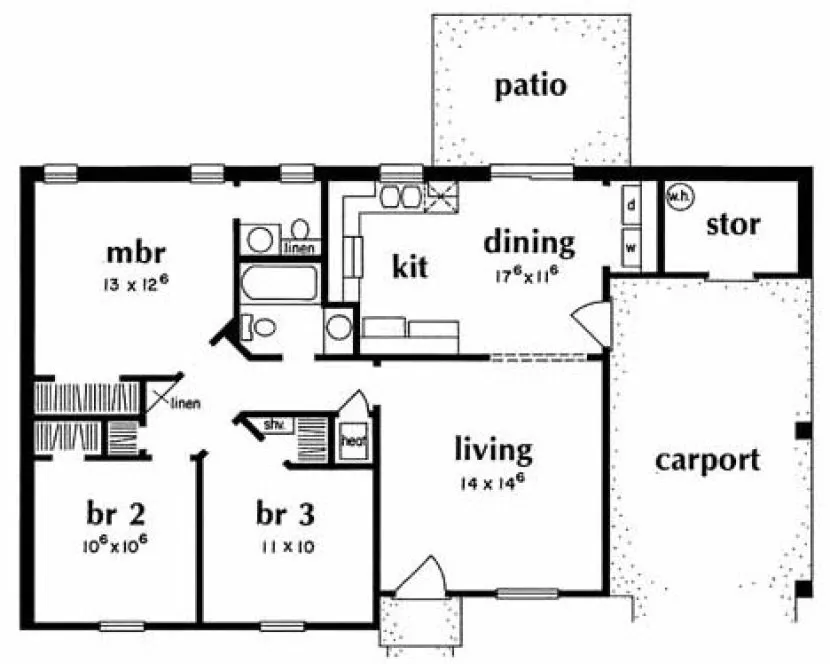 Main Floor Plan for House Plan #377509