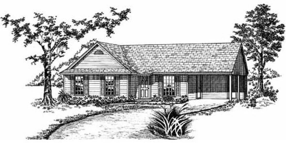 Full Rendering for House Plan #377509