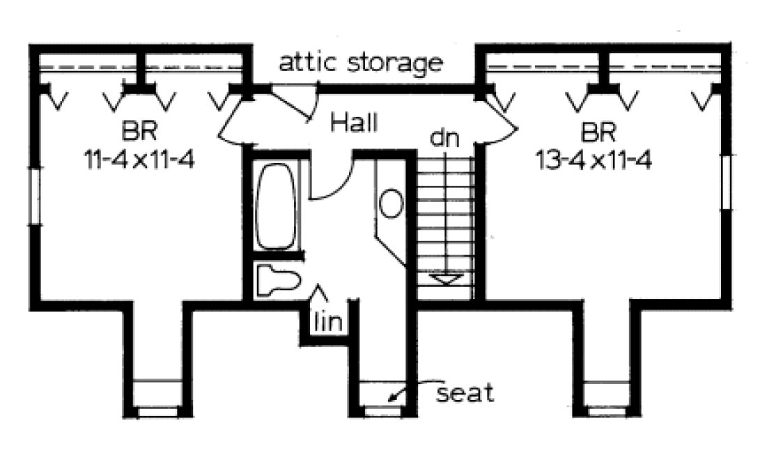 Second Floor Plan for House Plan #200239