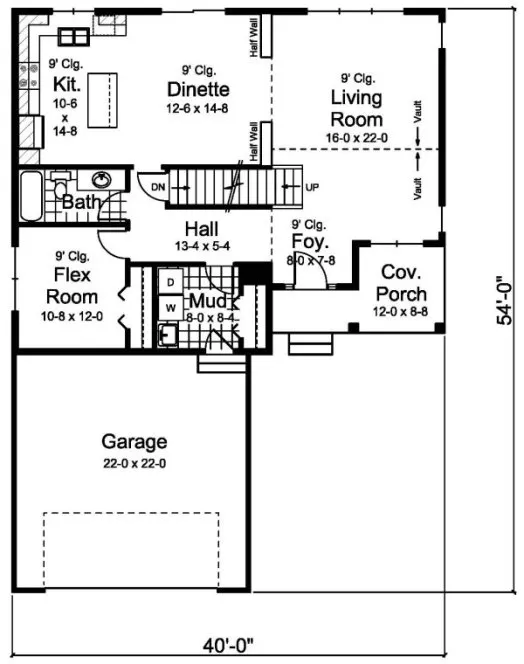 Main Floor Plan for House Plan #286191