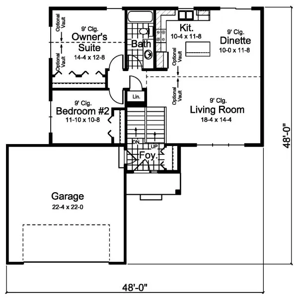 Main Floor Plan for House Plan #287191