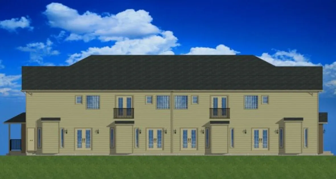 Rear Elevation for House Plan #195085