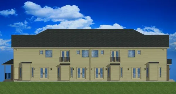 Rear Elevation for House Plan #195085