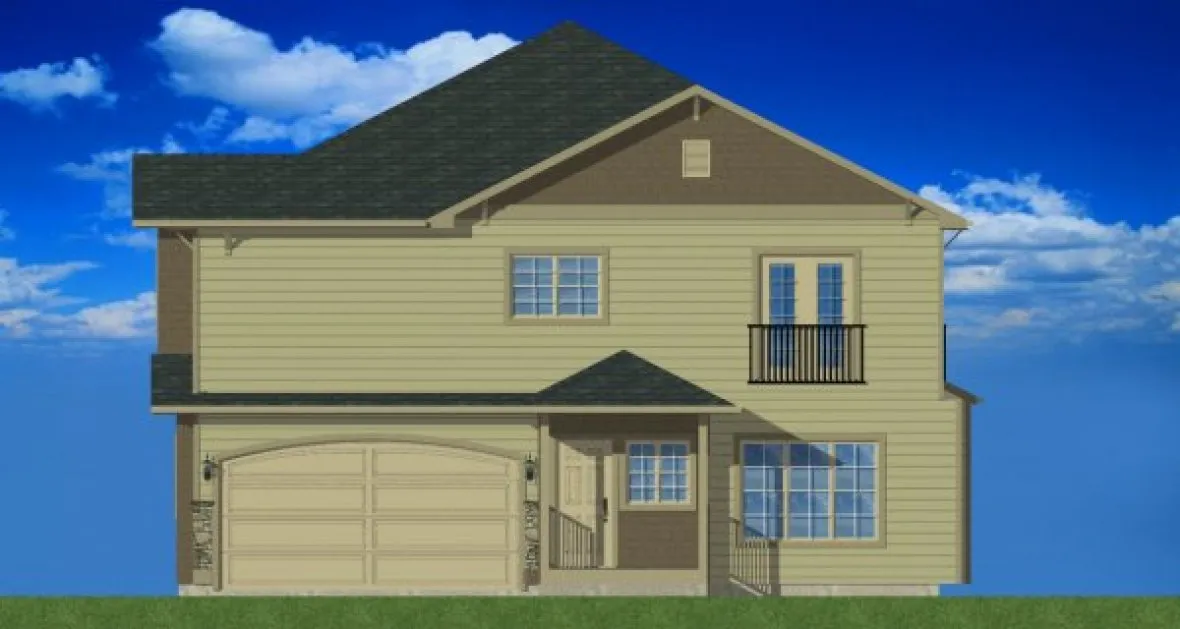 Right Elevation for House Plan #195085