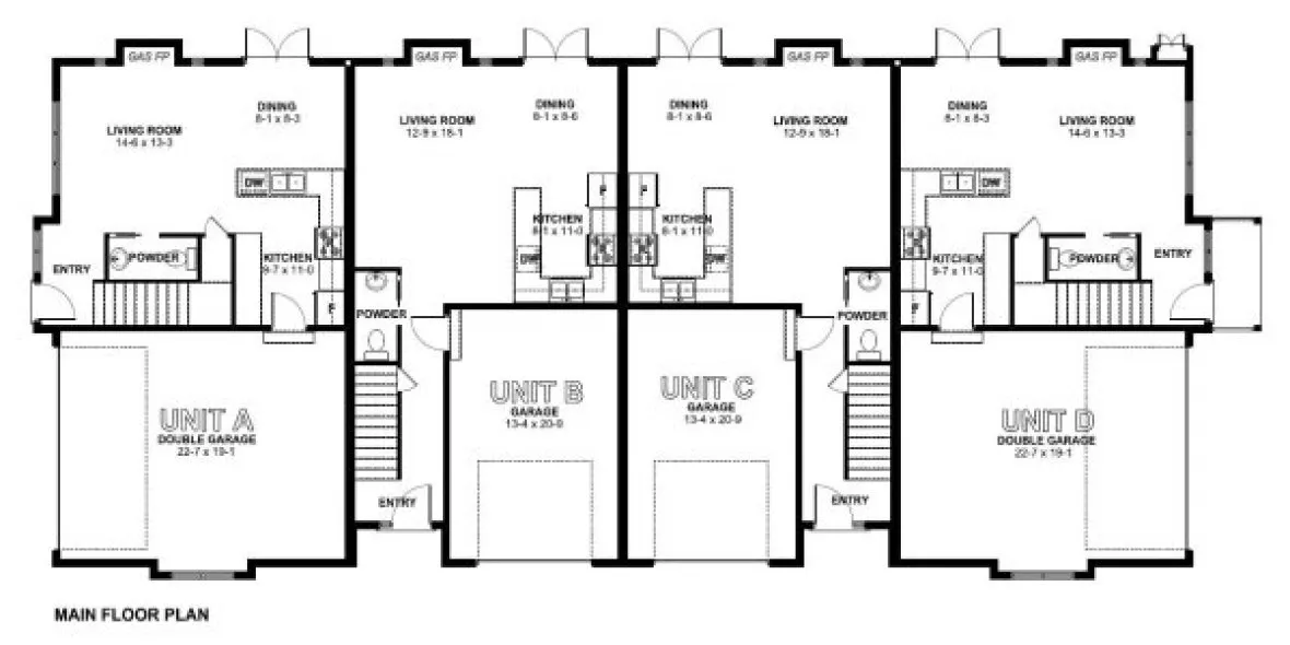 Main Floor Plan for House Plan #195085