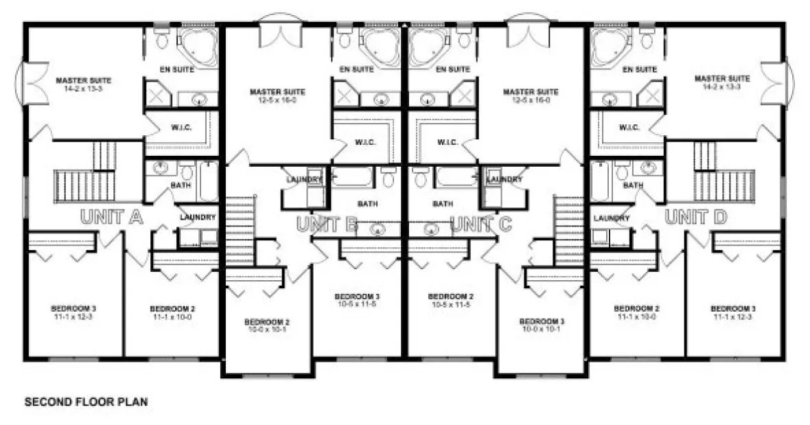 Second Floor Plan for House Plan #195085