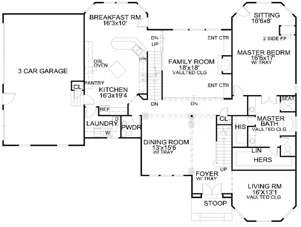 Main Floor Plan for House Plan #395300