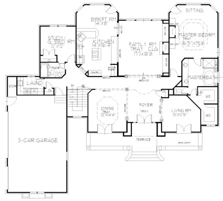Main Floor Plan for House Plan #395020