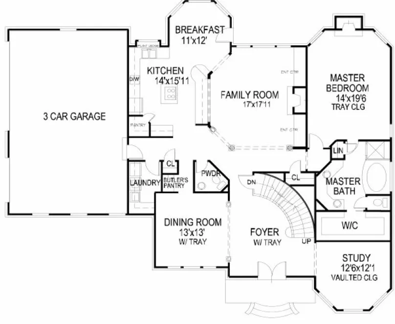 Main Floor Plan for House Plan #398100