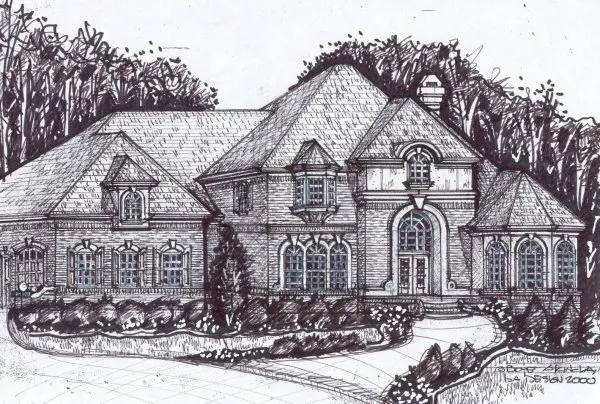 Full Rendering for House Plan #398100