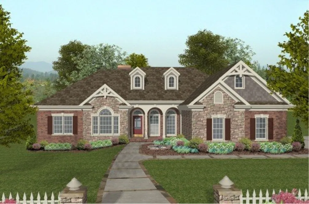 Full Rendering for House Plan #277202