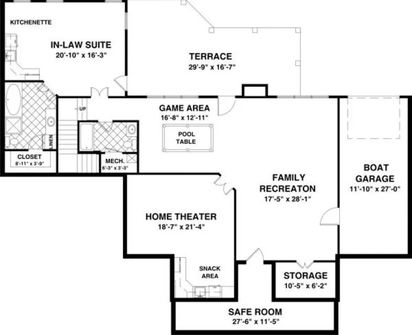 Basement Plan for House Plan #271212