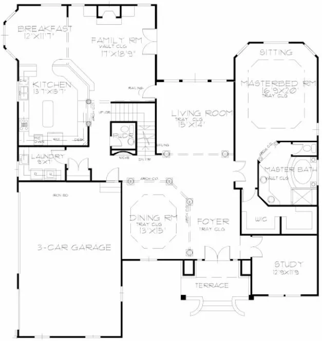 Main Floor Plan for House Plan #390202