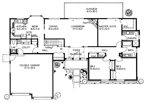 Main Floor Plan for House Plan #201155