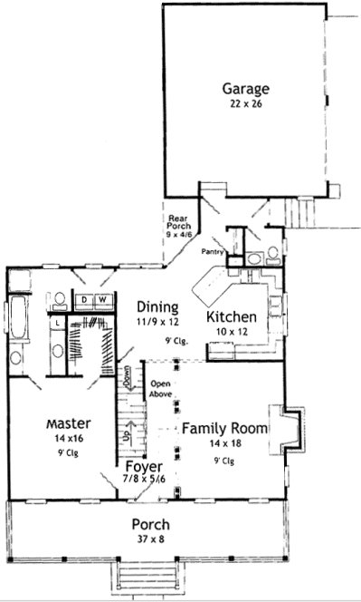 Main Floor Plan for House Plan #115181