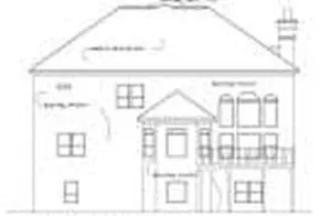 Rear Elevation for House Plan #397420