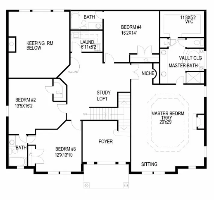 Second Floor Plan for House Plan #397420