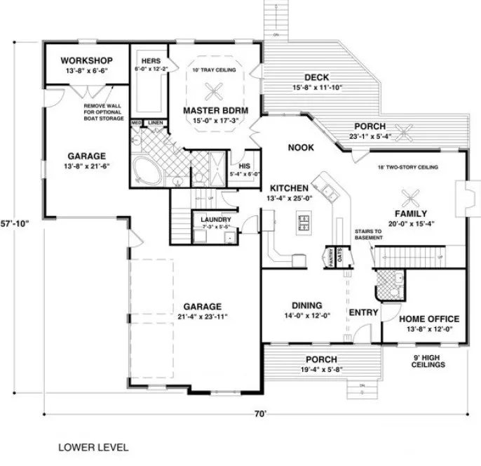 Main Floor Plan for House Plan #278142
