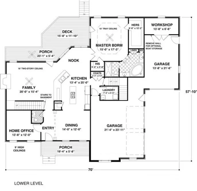 Main Floor Plan for House Plan #279142