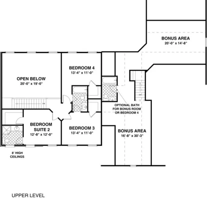 Second Floor Plan for House Plan #279142